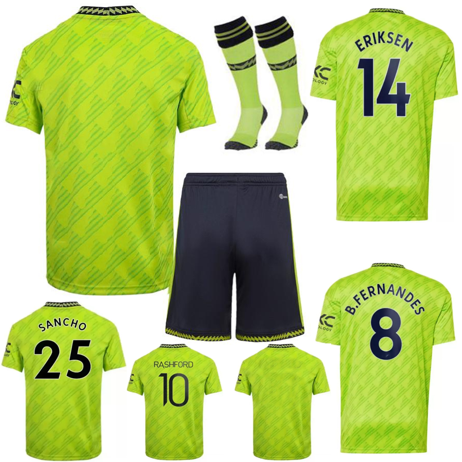 22/23 soccer jerseys Fans Player SANCHO football shirts third 3rd FRED ERIKSEN B.FERNANDES MANS RASHFORD UTDS men kids kit uniform Bruno Elanga VARANE MAGUIRE MALACIA, 22 23 green third 3rd kit+socks
22/23 soccer jerseys Fans Player SANCHO football shirts third 3rd FRED ERIKSEN B.FERNANDES MANS RASHFORD UTDS men kids kit uniform Bruno Elanga VARANE MAGUIRE MALACIA, 22 23 green third 3rd kit+socks