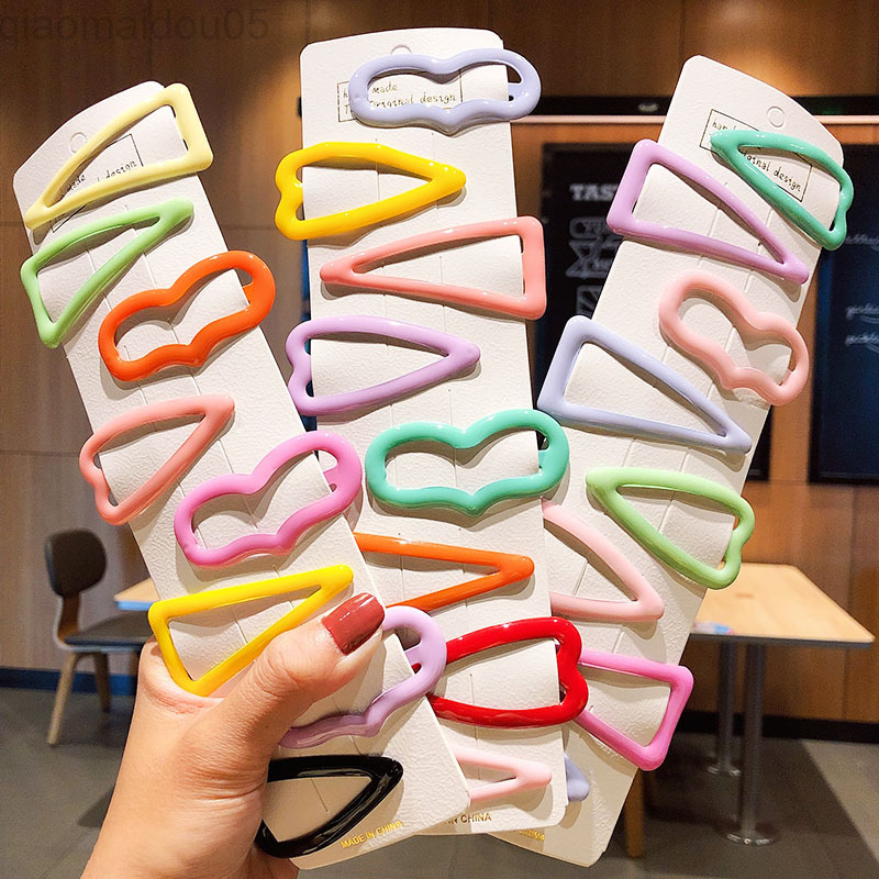 6 pcs/set New Women Girls Cute Colorful Heart Triangle Hair Clips Sweet Hair Clips Hair Ornament Fashion Accessories L220729
6 pcs/set New Women Girls Cute Colorful Heart Triangle Hair Clips Sweet Hair Clips Hair Ornament Fashion Accessories L220729