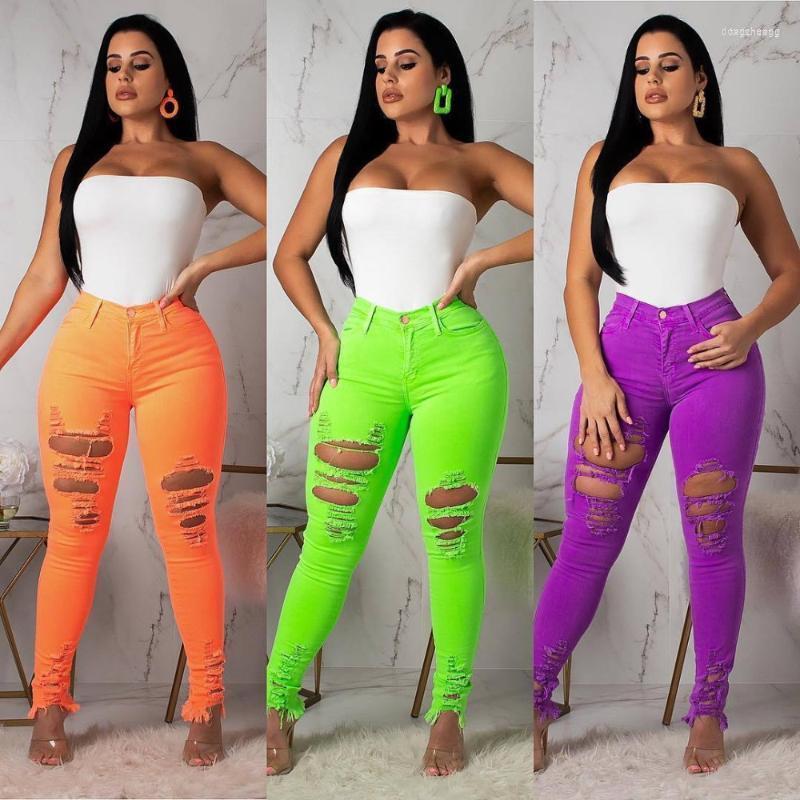 Women's Jeans BKLD Ladies Pants 2022 Summer Neon Solid High Waisted Skinny Plus Size Hole Women Stretchy, Pink
Women's Jeans BKLD Ladies Pants 2022 Summer Neon Solid High Waisted Skinny Plus Size Hole Women Stretchy, Pink