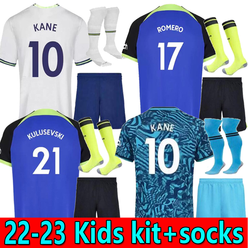 Kids kit socks 22 23 KANE SON KULUSEVSKI Soccer Jerseys HOJBJERG ROMERO colorful Away goalkeeper yellow 2022 2023 LUCAS DELE Third 3rd Football shirt BRYAN full set, 22/23 home kids
Kids kit socks 22 23 KANE SON KULUSEVSKI Soccer Jerseys HOJBJERG ROMERO colorful Away goalkeeper yellow 2022 2023 LUCAS DELE Third 3rd Football shirt BRYAN full set, 22/23 home kids