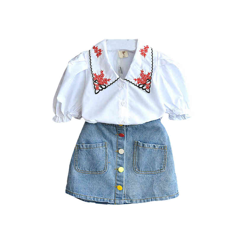 Citgeett Summer Kids Girls Two Piece Set Disturbed Shirt Denim Button Skirt Fashion Clothing J220712, Red
Citgeett Summer Kids Girls Two Piece Set Disturbed Shirt Denim Button Skirt Fashion Clothing J220712, Red