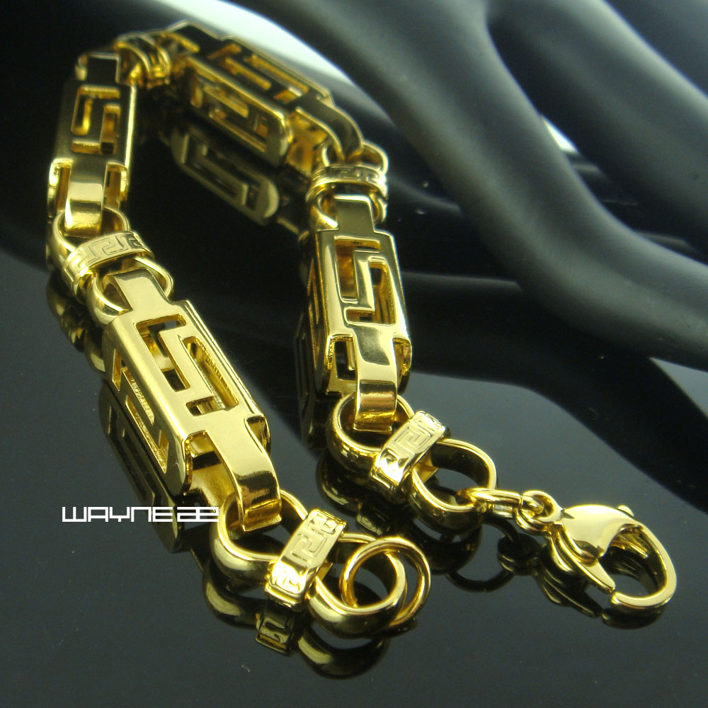 8mm 21cm Stainless steel Gold Huge Rope Chain Bracelet Mens Bling Jewelry b166, Black
8mm 21cm Stainless steel Gold Huge Rope Chain Bracelet Mens Bling Jewelry b166, Black