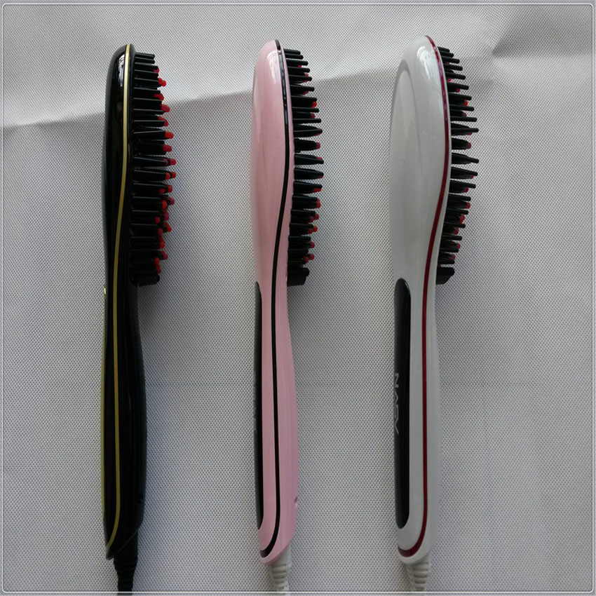 New Beautiful Star NASV LCD Hair Brush Dryer Electric Digital Hair Straightener Tool Hair Straight Comb colors Free by DHL