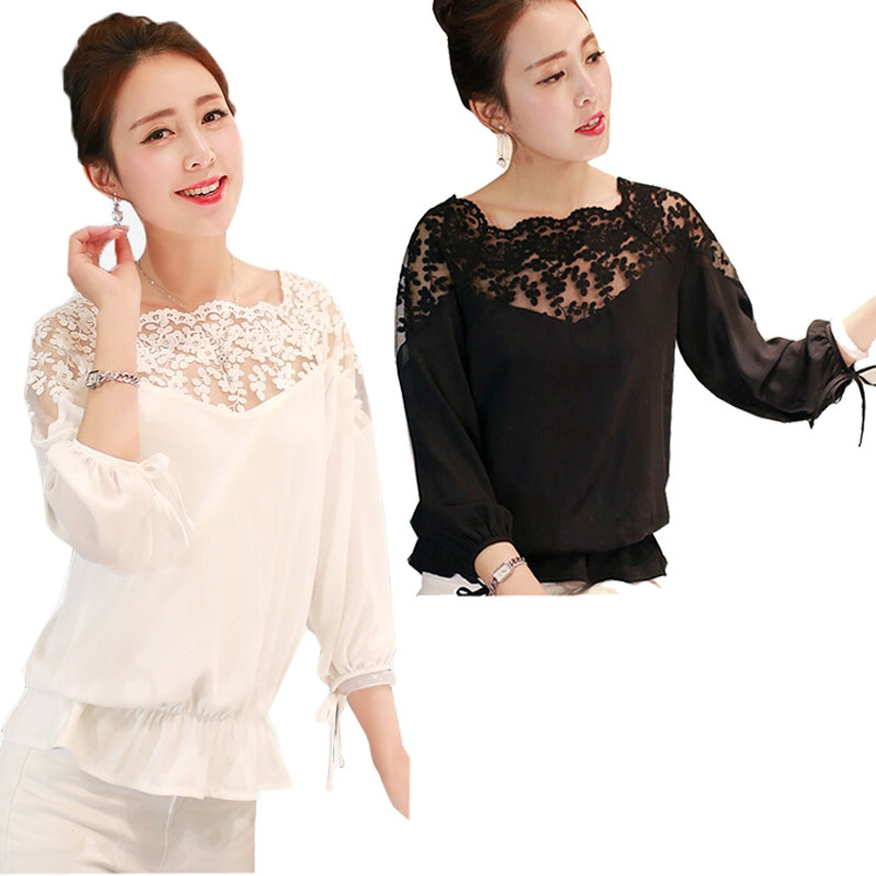 New Fashion Women Lady Spring Sexy Long Sleeve Lace Shirt Casual Sheer Tops Chiffon Blouse Tops Blusa Feminina, White
New Fashion Women Lady Spring Sexy Long Sleeve Lace Shirt Casual Sheer Tops Chiffon Blouse Tops Blusa Feminina, White