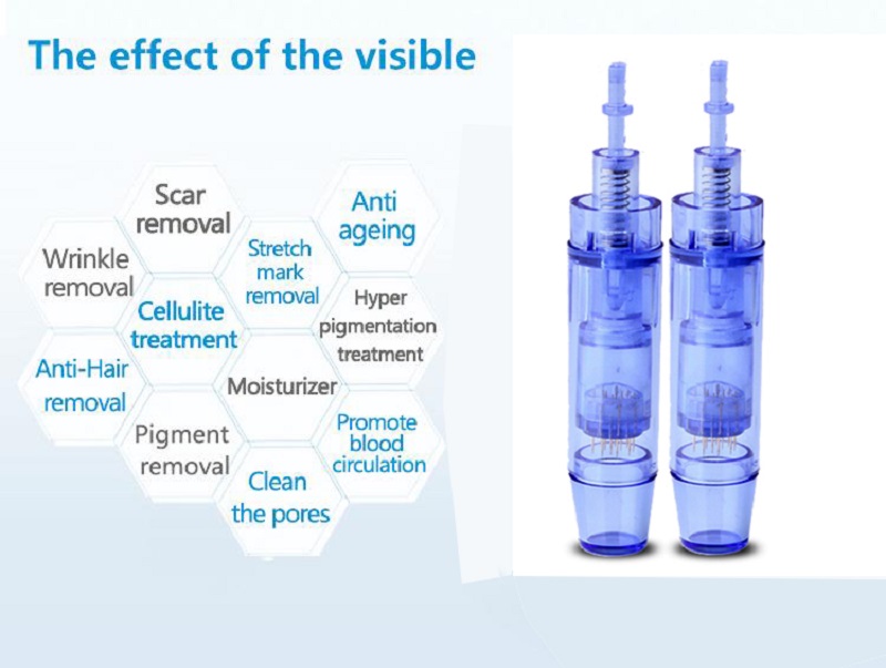 50PCS Lot 1 3 7 9 12 36 42 Nano 3D 5D Needle Cartridges For Dr. Pen Adjustable Needle Lengths For Dermapen Microneedles Machine Use