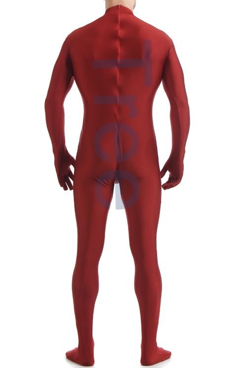 Wholesale-New Sexy Lycra Spandex Zentai Body Suit Bodysuit Headless No Hood Catsuit / Back Zipper Onesies Leotard