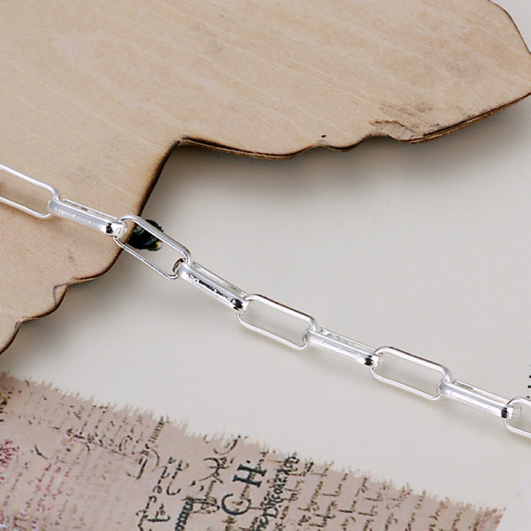 Hot sale best gift 925 silver Checkered bracelet hanging bags DFMCH206,Brand new sterling silver plated Chain link bracelets high grade