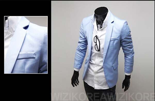 2016 Autumn Korean style small fresh Personality solid color Suit men fashion Casual slim Blazers for men size M-XXL,4-colors