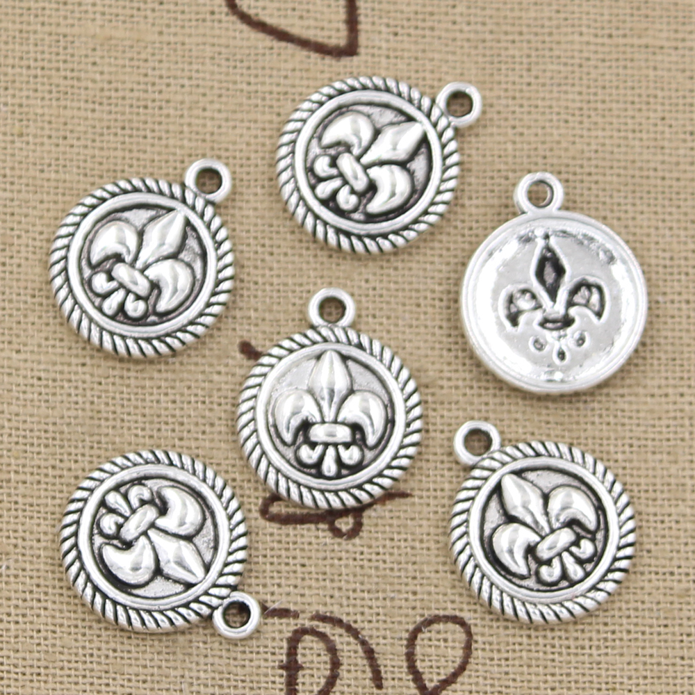 100pcs Charms disc fleur de lis 15mm Antique,Zinc alloy pendant fit,Vintage Tibetan Silver,DIY for bracelet necklace, Bronze;silver 
100pcs Charms disc fleur de lis 15mm Antique,Zinc alloy pendant fit,Vintage Tibetan Silver,DIY for bracelet necklace, Bronze;silver