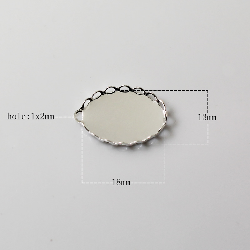 Beadsnice brass blank pendant trays fits 13x18mm oval pendant bezel trays for jewelry making ID 23953