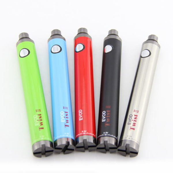 Evod Twist II 2 VV battery 1600mAh Variable Voltage 3.3v-4.8v Electronic Cigarette Ego 510 Thread Battery Fit Protank Mini Atomizers
Evod Twist II 2 VV battery 1600mAh Variable Voltage 3.3v-4.8v Electronic Cigarette Ego 510 Thread Battery Fit Protank Mini Atomizers