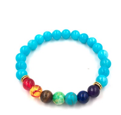 Muti-color Design Mens Bracelets Black Lava 7 Chakra Healing Balance Beads Bracelet For Men Women Chakra Natural Stone Strand Beaded