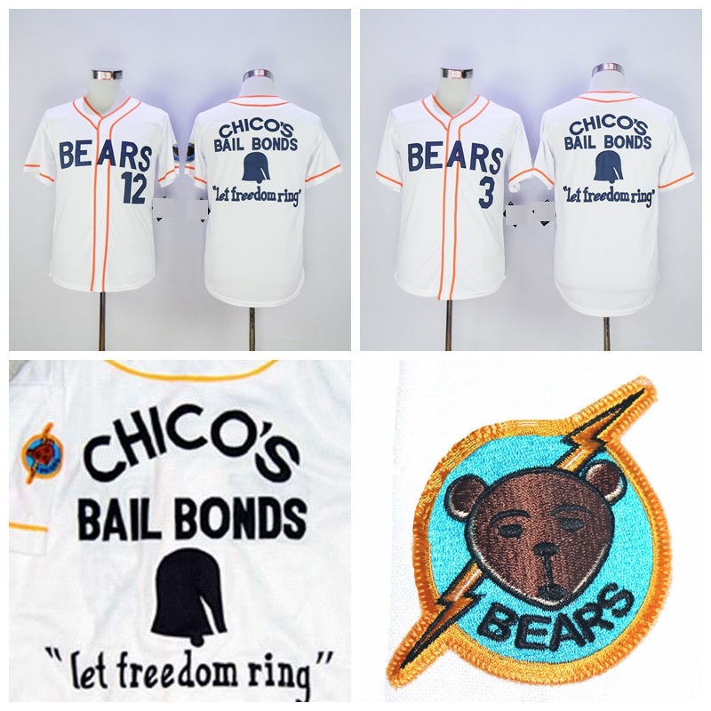 BAD NEWS BEARS MOVIE BUTTON DOWN JERSEY #3 Kelly Leak #12 Tanner Boyle White Movie Stitched Baseball Jersey Stitched от DHgate WW