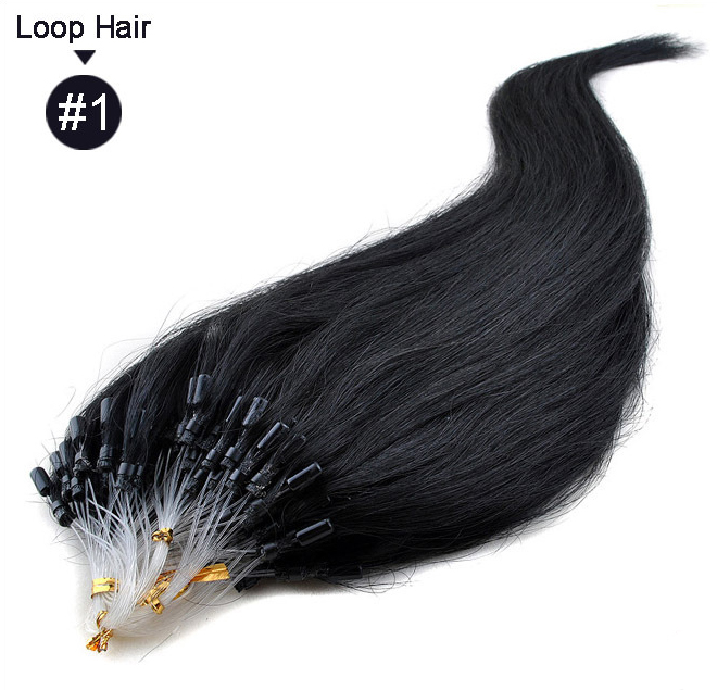 Free shipping Micro Loop Remy Extensions 18 20 22 24 Indian Virgin Straight Keratin Hair 100g/lot 1g/strand 13 Colors