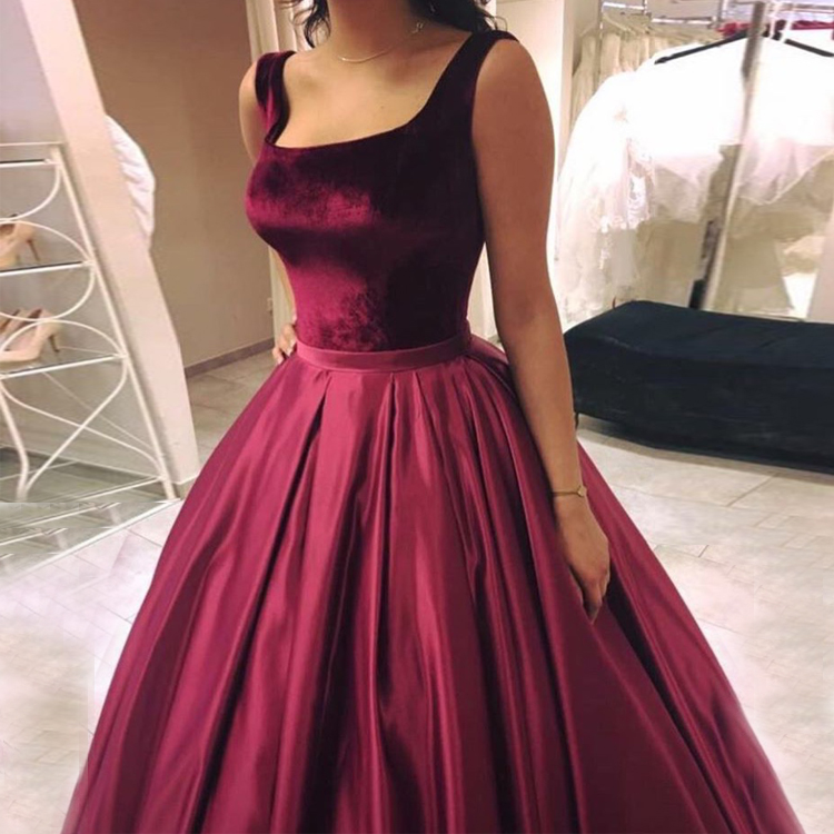 Burgundy Red Ball Gown Prom Dresses Square Neck Velvet Satin Floor Length Dark Red Backless Prom Dresses Sweet 16 Dresses, Lavender
Burgundy Red Ball Gown Prom Dresses Square Neck Velvet Satin Floor Length Dark Red Backless Prom Dresses Sweet 16 Dresses, Lavender