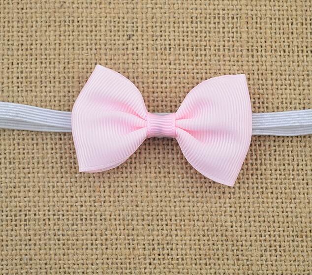50pcs baby 2.5inch hair bow with mini Thin Elastic headbands girl hair accessorie bow flower hair band slender rubber hair ties PJ5283