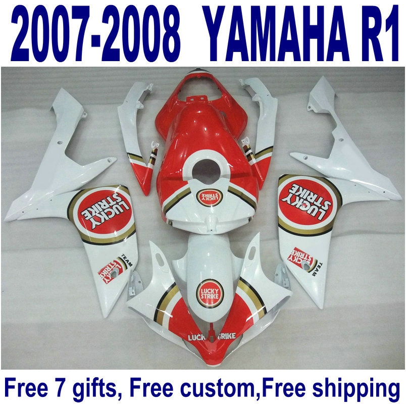 Free customize fairings set for YAMAHA YZF R1 07 08 white red LUCKY STRIKE fairing kit YZF-R1 2007 2008 ER37 + 7 gifts, Same as the picture shows
Free customize fairings set for YAMAHA YZF R1 07 08 white red LUCKY STRIKE fairing kit YZF-R1 2007 2008 ER37 + 7 gifts, Same as the picture shows