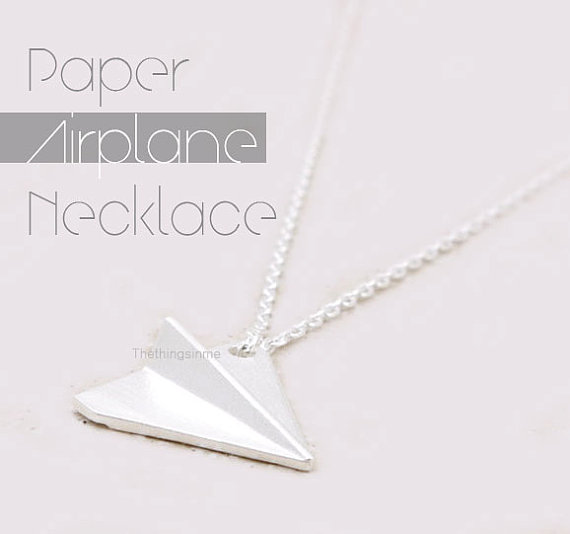 10PCS- N008 Gold Silver Origami Plane Necklace Paper Plane Necklace Tiny Aircraft Airplane Necklaces Jewelry for women
10PCS- N008 Gold Silver Origami Plane Necklace Paper Plane Necklace Tiny Aircraft Airplane Necklaces Jewelry for women