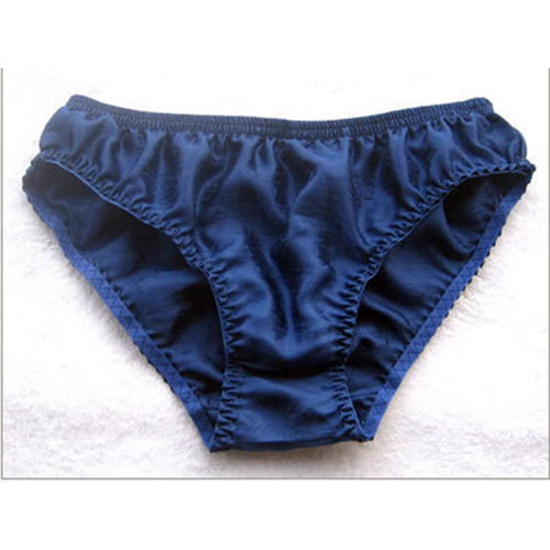 Wholesale-Mens Underwear 100% Mulberry Silk Brief Panties Charmeuse Silk Shorts Thong