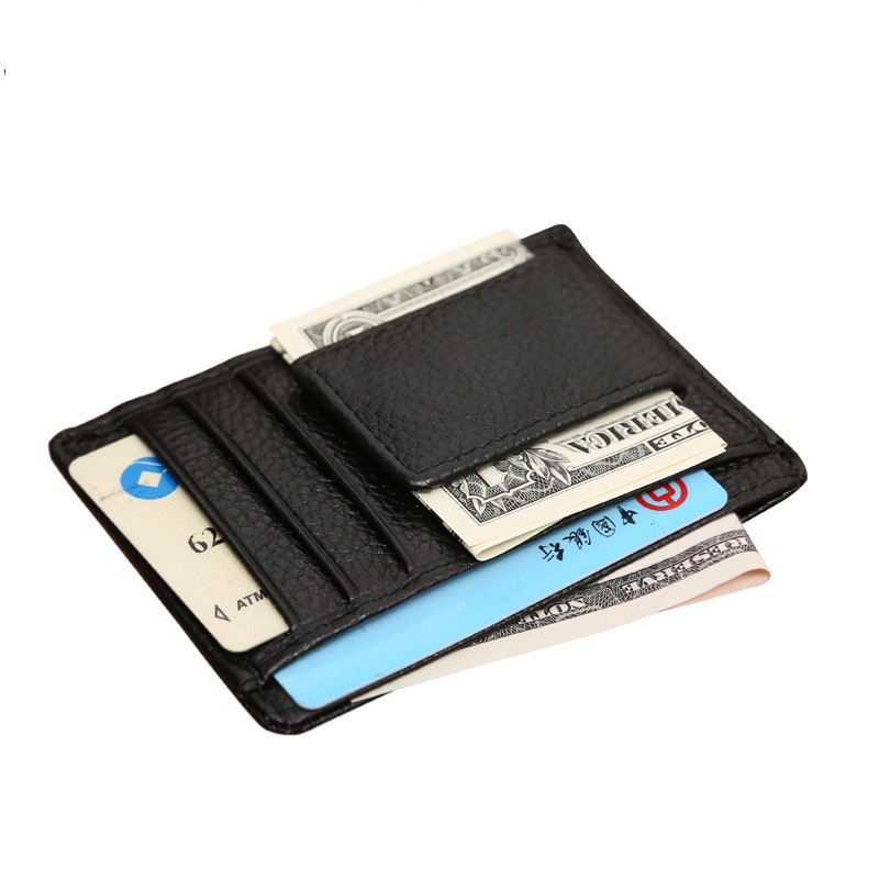 high quality fashion short purse super slim brown black business style magnet money clip men designer genuine leather wallets 
high quality fashion short purse super slim brown black business style magnet money clip men designer genuine leather wallets
