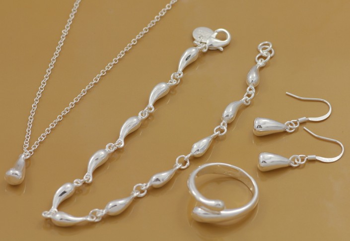 Free Shipping with tracking number Best Most Hot sell Women's Delicate Gift Jewelry 925 Silver Plated Mix Jewelry Set 12 Set 1049