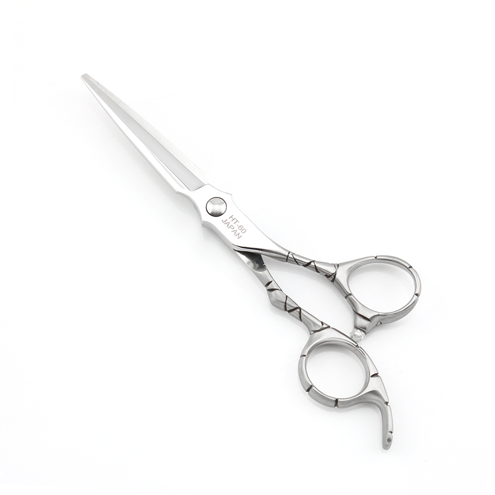Professional hair scissors 6 INCH Lyrebird HIGH CLASS barber scissors Curved line Handle Engraved Flower Screw Matte silvery handle NEW S2563