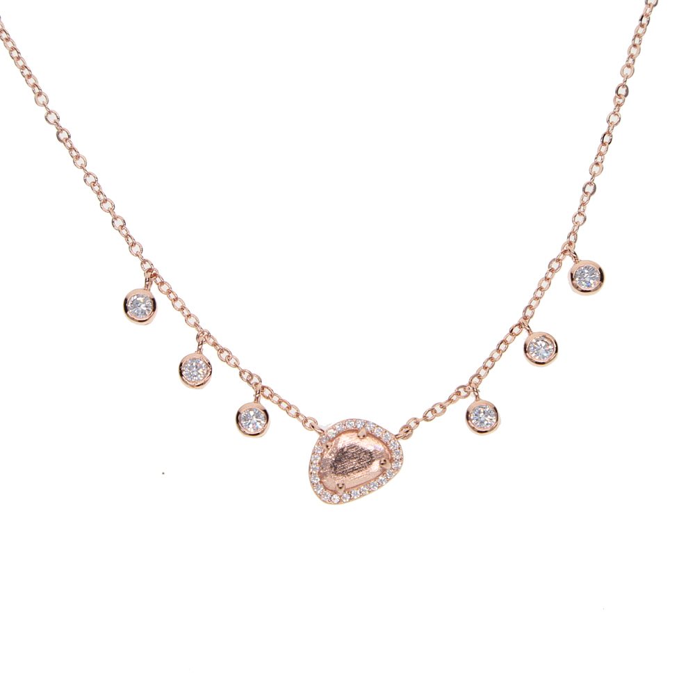 fashion jewelry chrimstams gift uneven gemstone blue white stone cz drop choker statement elegant women jewelry necklace