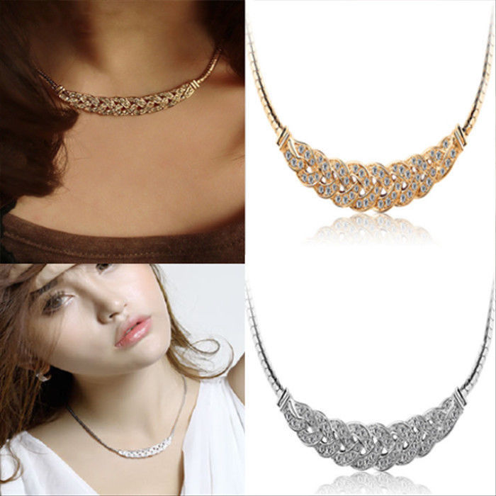 Wholesale-Restoring ancient ways Pendant Snake Chain Jewelry Crystal Choker Chunky twist imitation diamond Charm Statement Bib Necklace
Wholesale-Restoring ancient ways Pendant Snake Chain Jewelry Crystal Choker Chunky twist imitation diamond Charm Statement Bib Necklace