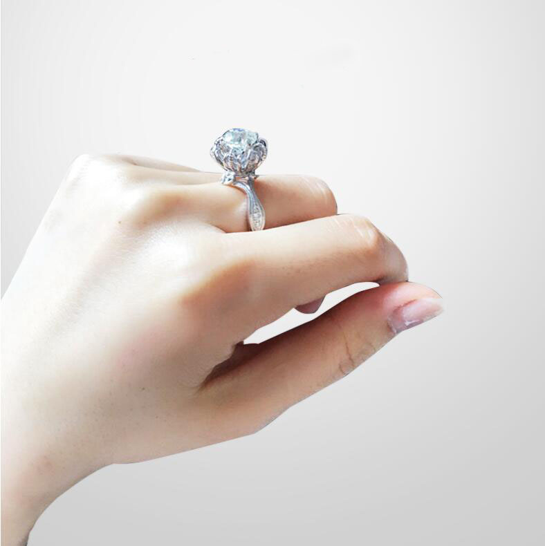 Victoria Wieck choucong Jewelry Sterg Sier Round Cut 5A White Topaz CZ Dia Gemstones Wedding Women Ring For Lover's Gift