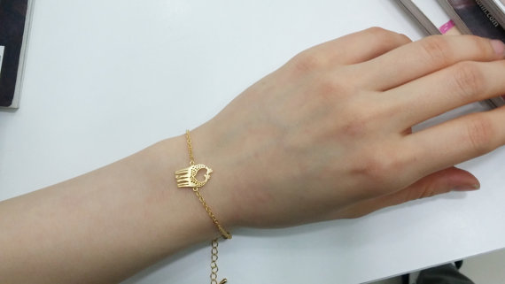 30PCS- B023 Gold Silver Cute Heart Loving Giraffes Bracelets Simple lovely Twin Giraffe Deer Bracelet Animal jewelry for couples