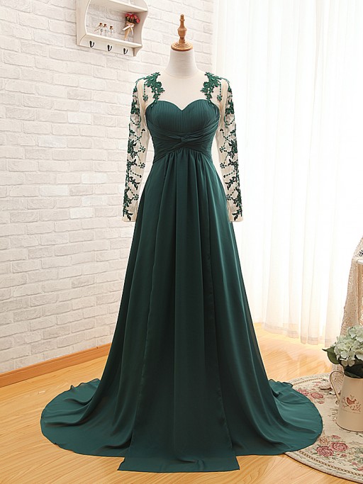Emerald Green Long Chiffon Evening Gowns With Long Sleeve Applique Lace Formal Prom Gown 2016 Vestido De Festa party Gowns, Purple
Emerald Green Long Chiffon Evening Gowns With Long Sleeve Applique Lace Formal Prom Gown 2016 Vestido De Festa party Gowns, Purple