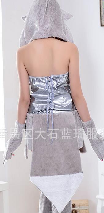 Newest Sexy Furry Fasching Wolf Cat Girl Halloween Costume Cosplay Fancy Party Dresses Full Set Xmas party clothing gift