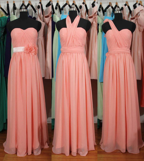 Grey Convertible Bridesmaid Dresses Long Chiffon Cheap Maid Of Honor Dresses Plus Size Formal Dresses Real Photo Country Bridesmaids Dress
