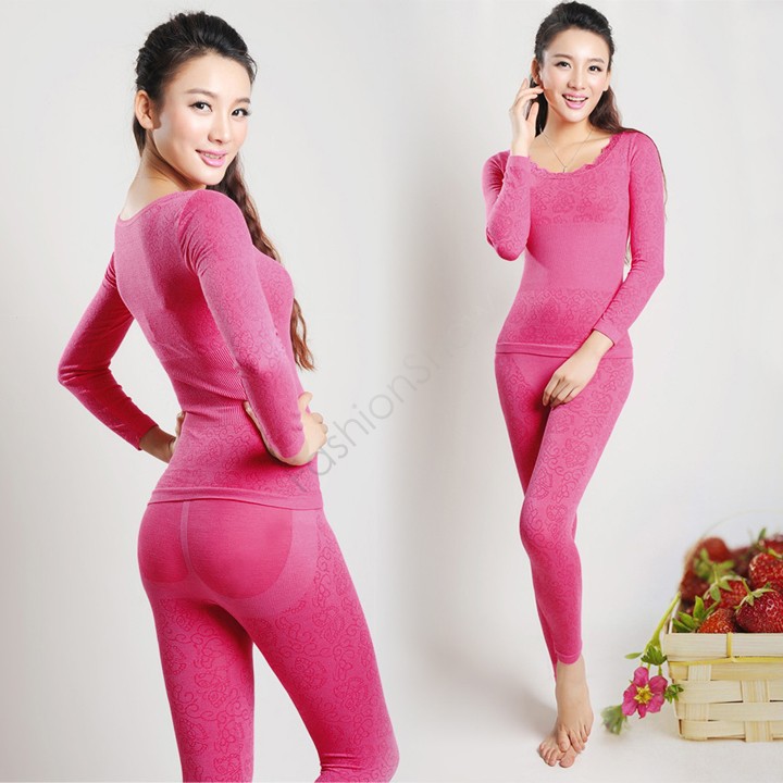 New Warm Thermal Underwear Long Women Cotton Sleepwear Winter Plus Thickening Shirt Pants Sets Shapewear Sets SV21 CB032960