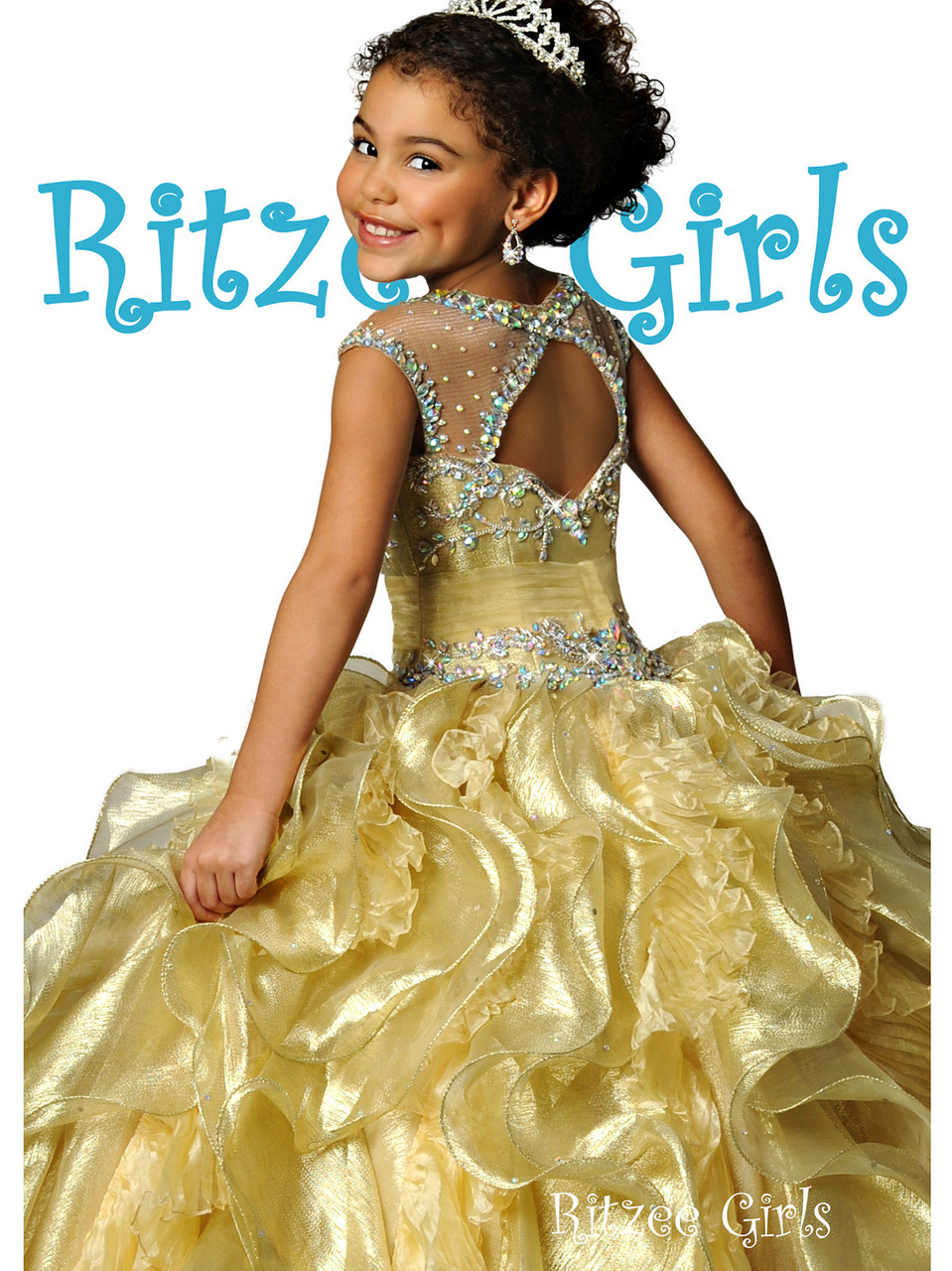 Princess Gold Girls Pageant Dresses Illusion Neck Cap Sleeves Crystal Organza Glitz Ritzee Girls Pageant Dresses For Juniors Open Back, White
Princess Gold Girls Pageant Dresses Illusion Neck Cap Sleeves Crystal Organza Glitz Ritzee Girls Pageant Dresses For Juniors Open Back, White