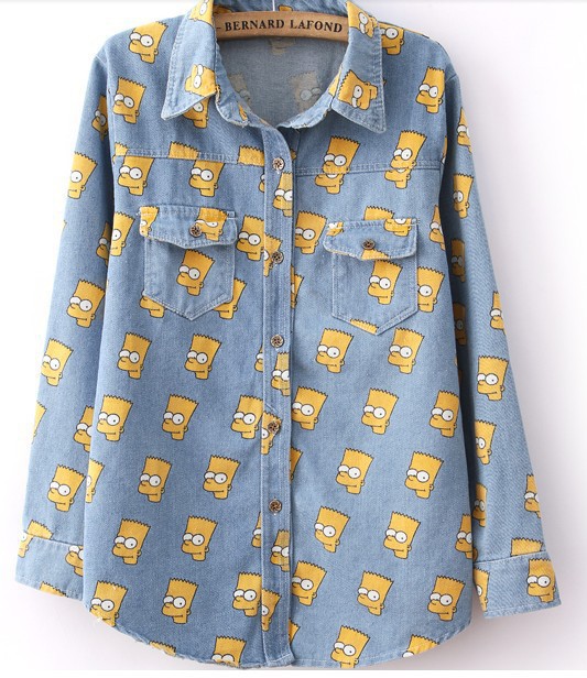 pattern models fall 2015 new big edition denim jacket denim shirt long sleeve shirt FG1511, Blue
pattern models fall 2015 new big edition denim jacket denim shirt long sleeve shirt FG1511, Blue