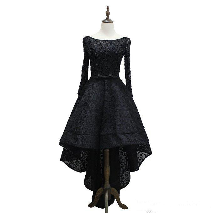 Little Black Dresses Full Lace Long Sleeves Scoop Neck Hi-lo Formal Party Prom Gown Custom Cocktail Dress 2017, Dark green
Little Black Dresses Full Lace Long Sleeves Scoop Neck Hi-lo Formal Party Prom Gown Custom Cocktail Dress 2017, Dark green
