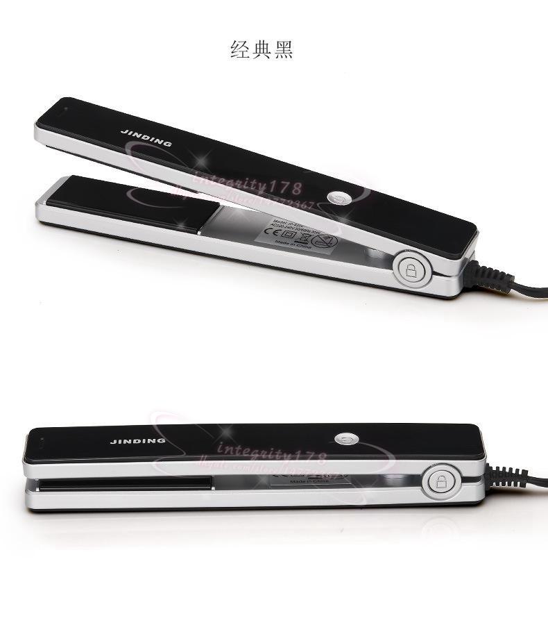 2016 new arrival Jinding hair straighter AC110-240V 50/60Hz power 35W black and white color Straightening Iron 20pcs/lot DHL free