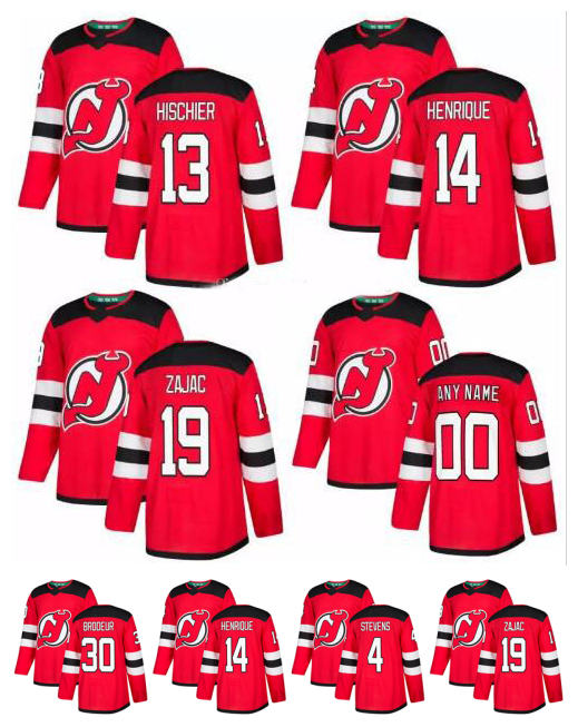 2018 New Jersey Devils Jersey 13 Nico Hischier 14 Adam Henrique 19 Travis Zajac 30 Martin Brodeur 9 Taylor Hall Red Custom Hockey Jersey
2018 New Jersey Devils Jersey 13 Nico Hischier 14 Adam Henrique 19 Travis Zajac 30 Martin Brodeur 9 Taylor Hall Red Custom Hockey Jersey