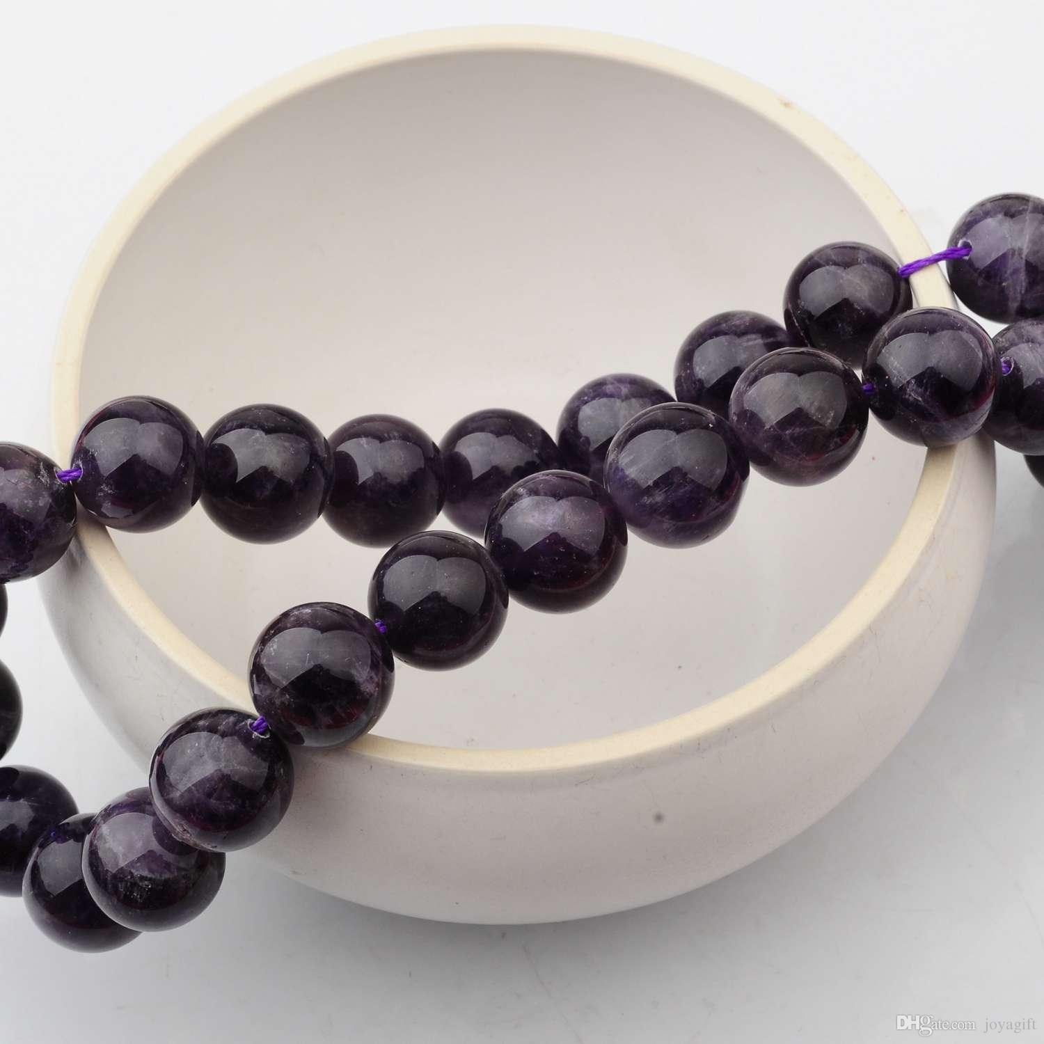Hot Sales Natural Real Amethyst Beads 14MM loose stone jewerly beads for diy fashion women jewellery free shipping