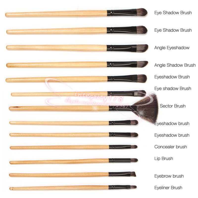 high quality 24Pcs Professional Makeup Brushes Cosmetic Brush Set Kit Tool with retail soft case 10pcs/lot DHL free shipping