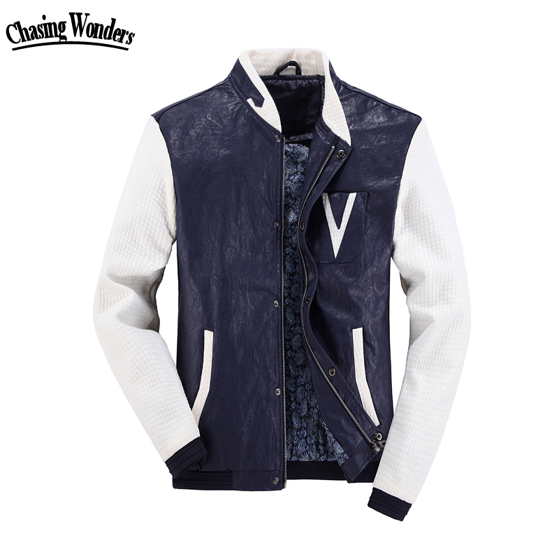 Fall-PU Bomber Letterman Jacket Men Coat Windbreaker College Baseball Veste Homme Manteau Abrigo Chaqueta Hombre Ceket Heren Jassen