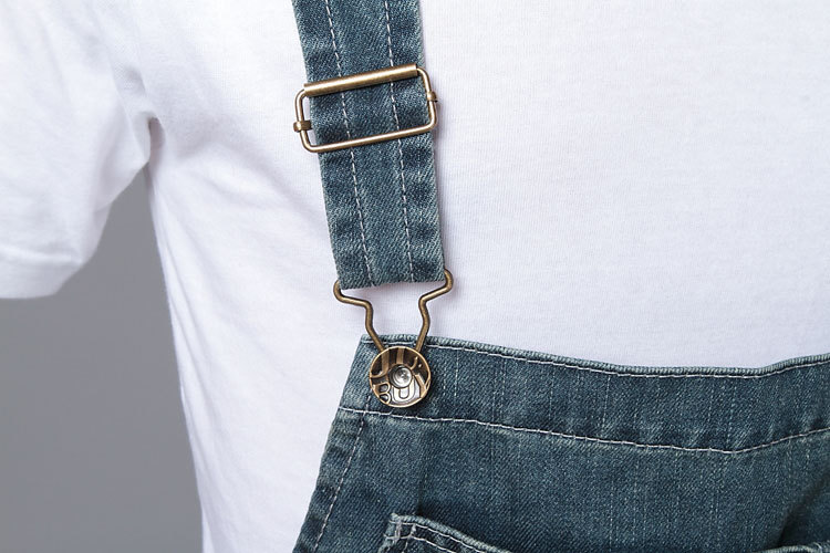 Wholesale-denim bib pants Mens casual straight mens one piece jeans with suspenders plus size denim overalls jean jumpsuit for men