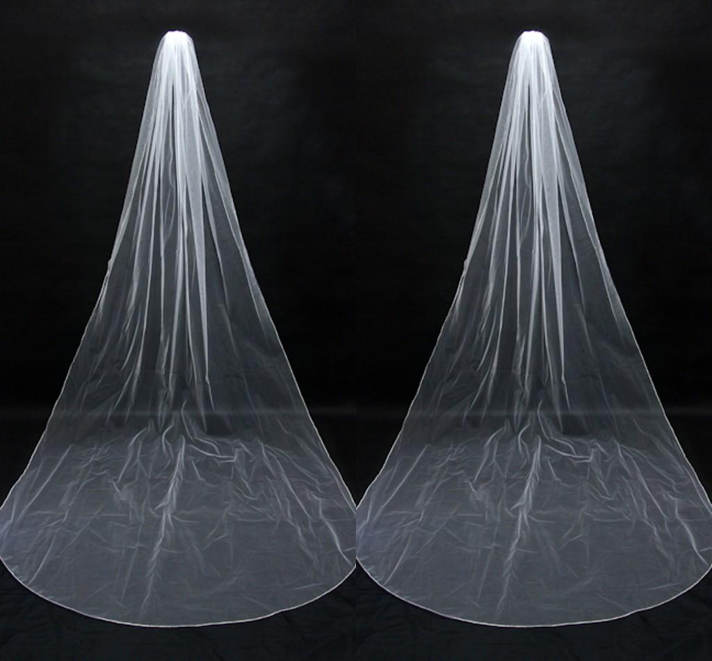 2017 Newest One Layer With Comb Veil Re-embroidered Soft Tulle Bridal Veil Ivory Lace Scallop Veil Wedding Bridal Accessories CPA077