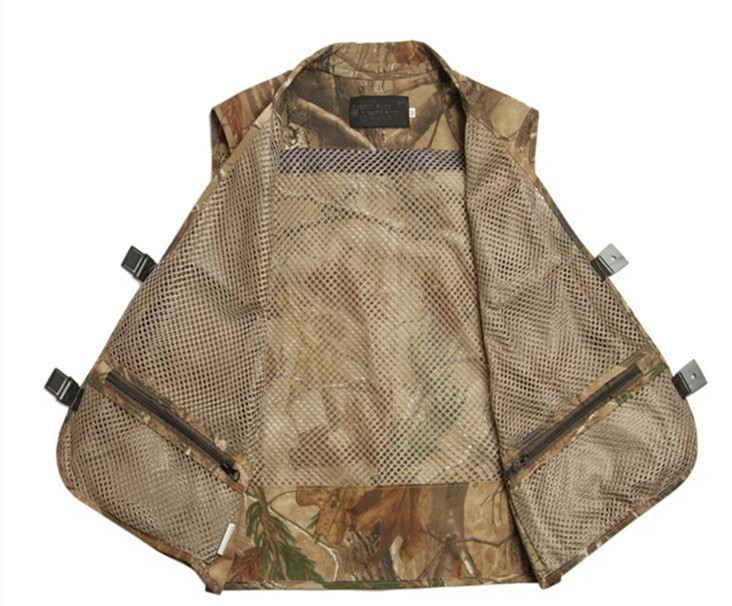 Fall-M-3XLWaterpoor Outdoor Men Casual Camouflage Vests Jungle Bionic Mesh Breathable Vest for Hunting ShootingSleevless Jackets