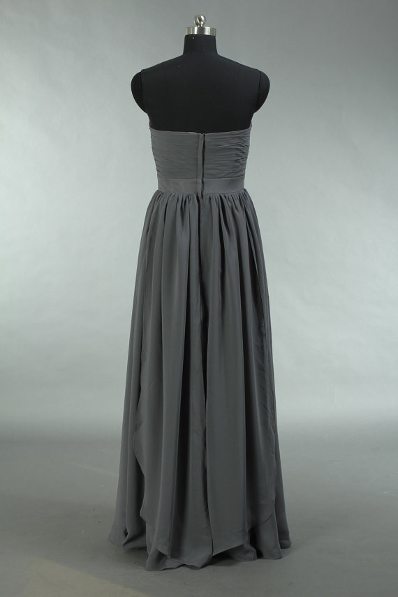 Grey Convertible Bridesmaid Dresses Long Chiffon Cheap Maid Of Honor Dresses Plus Size Formal Dresses Real Photo Country Bridesmaids Dress