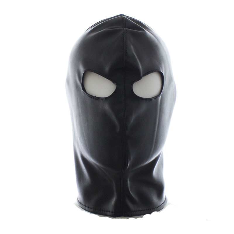 w1023 Quality Latex Leather Gimp Eyes Open Mask Hood Fetish Bondage Restraint Begineer