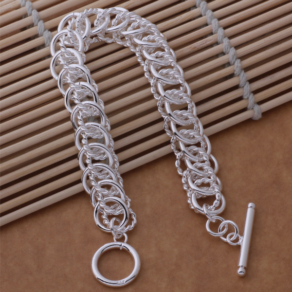Fashions (Jewelry Manufacturer)925 Sterling Silver multi circle link Bracelets fashion jewelry Bracelets jewelry factory price
