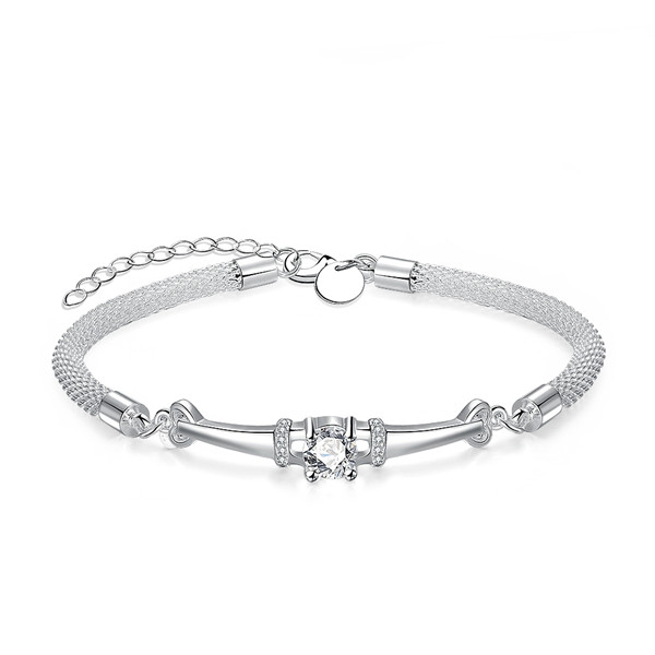 Hot sale gift 925 silver Eiffel Tower Bracelet DFMCH382,Brand new sterling silver plate Chain link gemstone bracelets high grade
