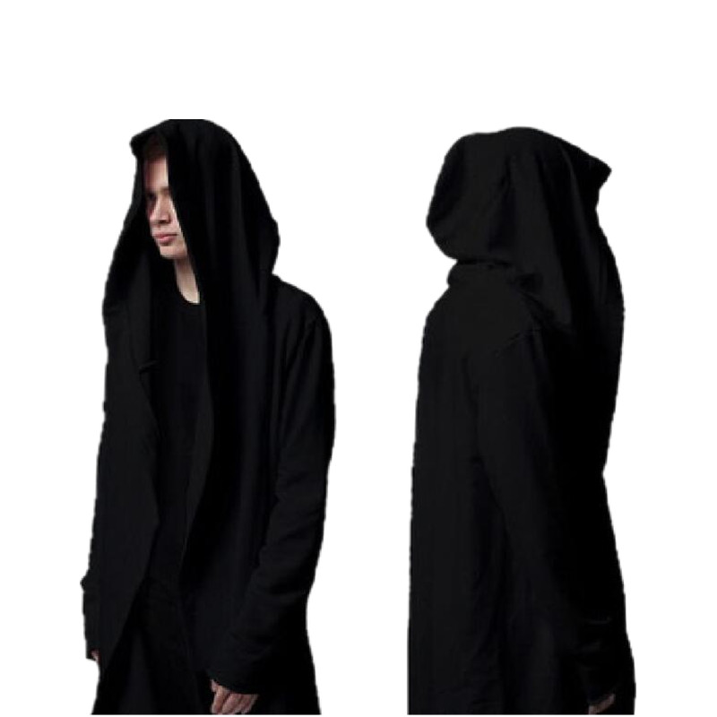 Europe&America style new hoody sweatshirts cloak long sleeves men Shawl outwear streetwear style hoody men's plus long hoodies for men for b